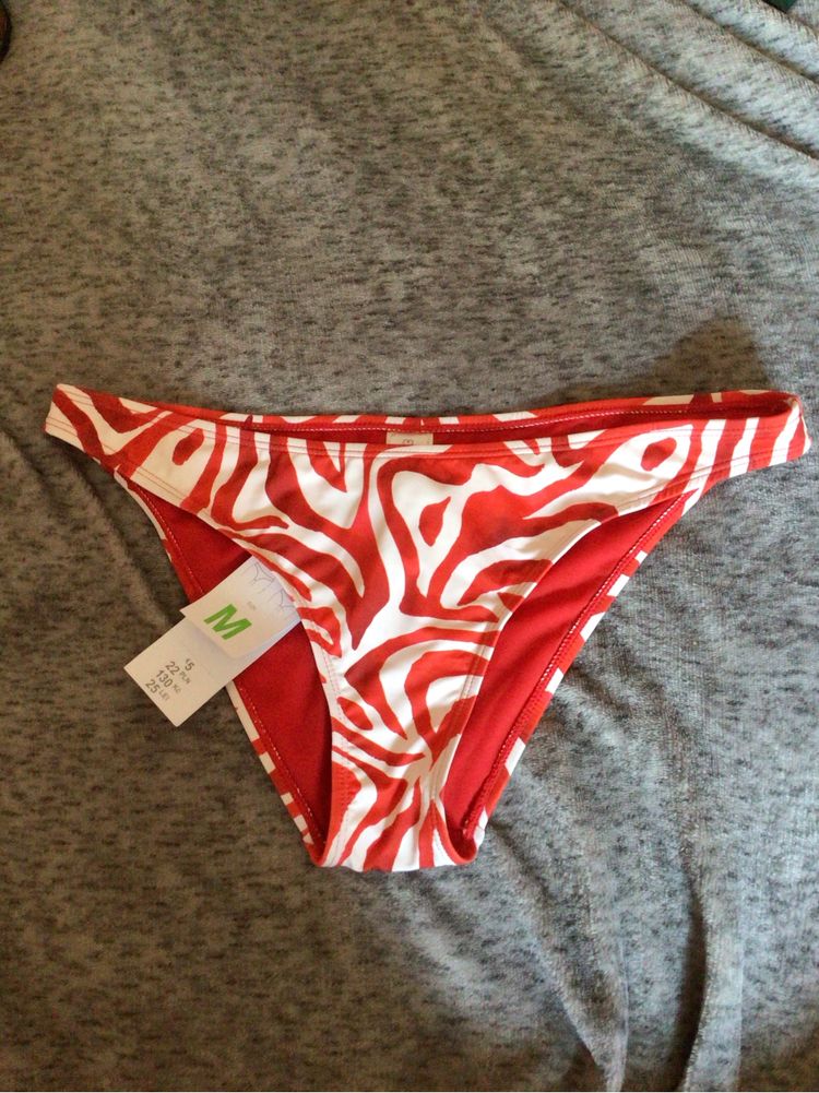 Klasyczny czerwony, biały dół od bikini zebra Primark