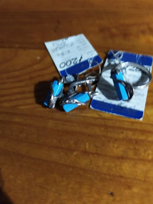 Срібний набір з бірюзою 17розмір