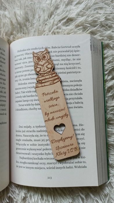 Drewniane Grawerowane Zakładki do Książki