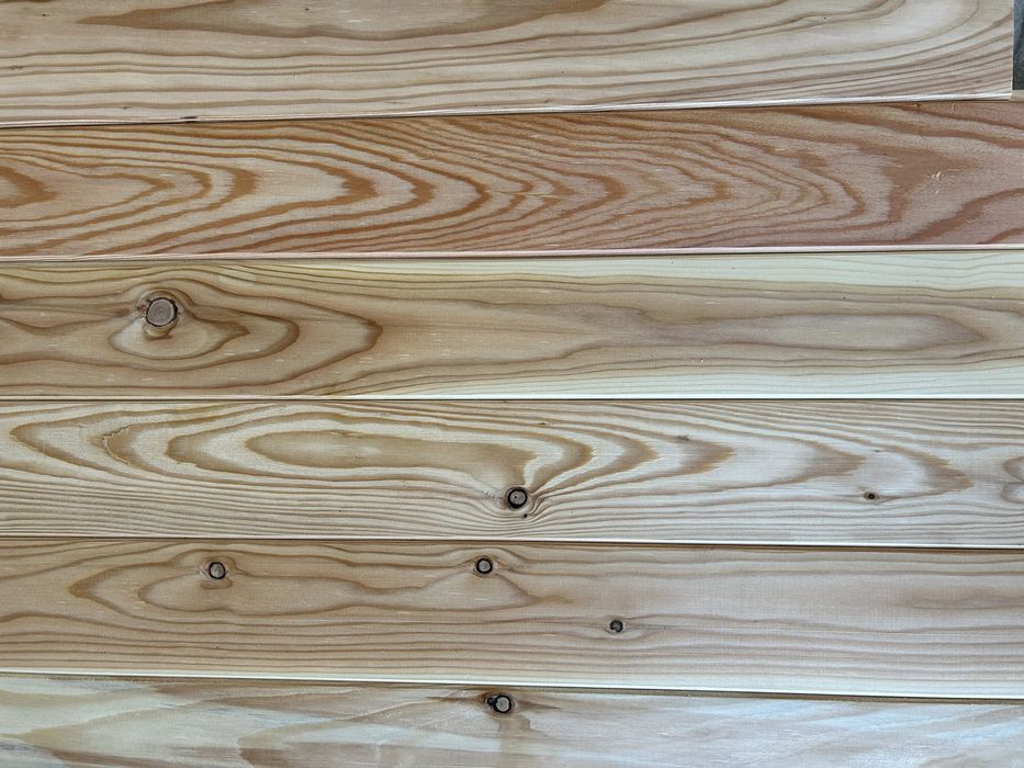 Boazeria podbitka modrzew, deska elewacyjna pióro wpust 15x100