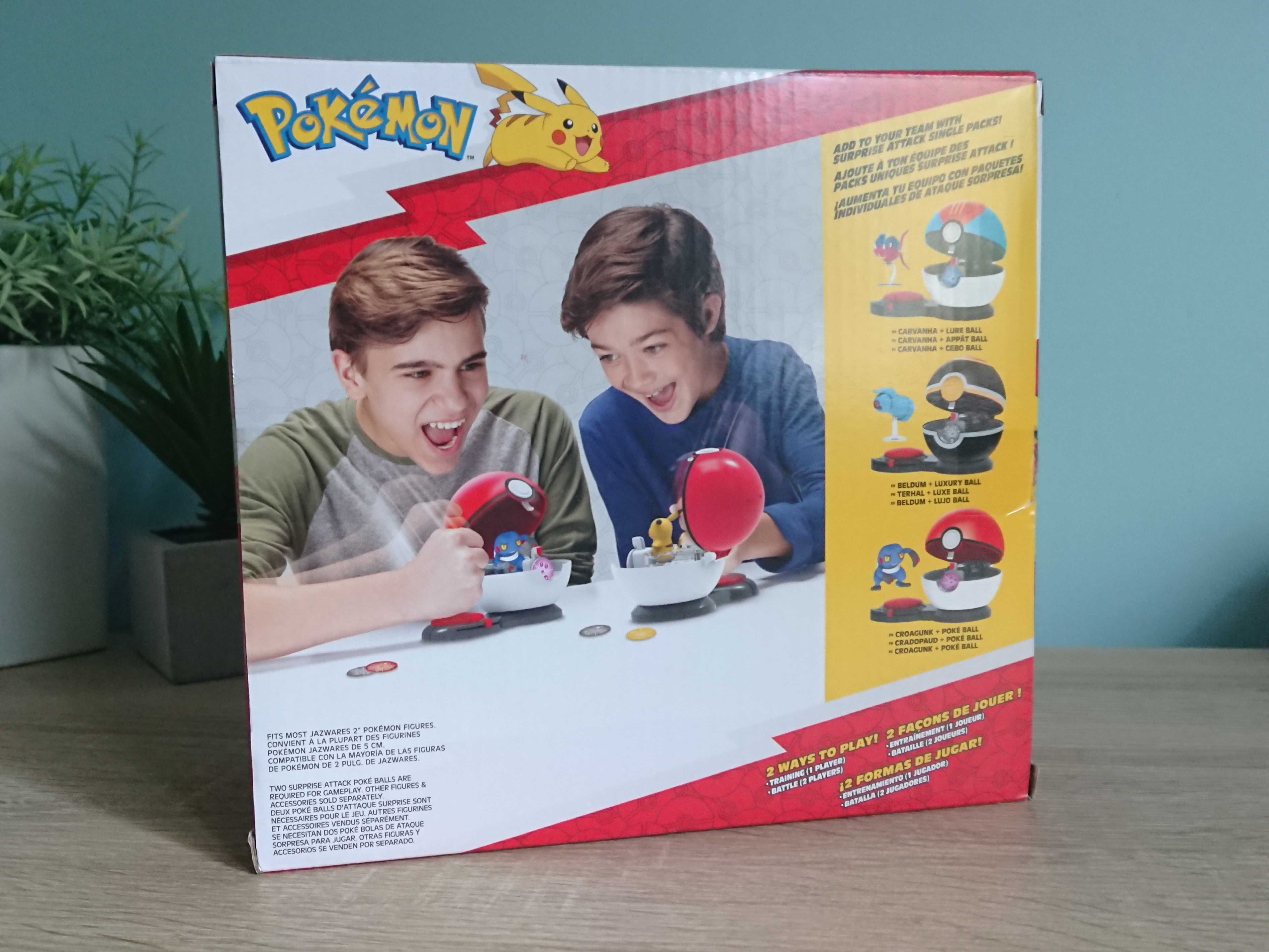 Zestaw Pokemon Surprise Attack Game + 4 figurki