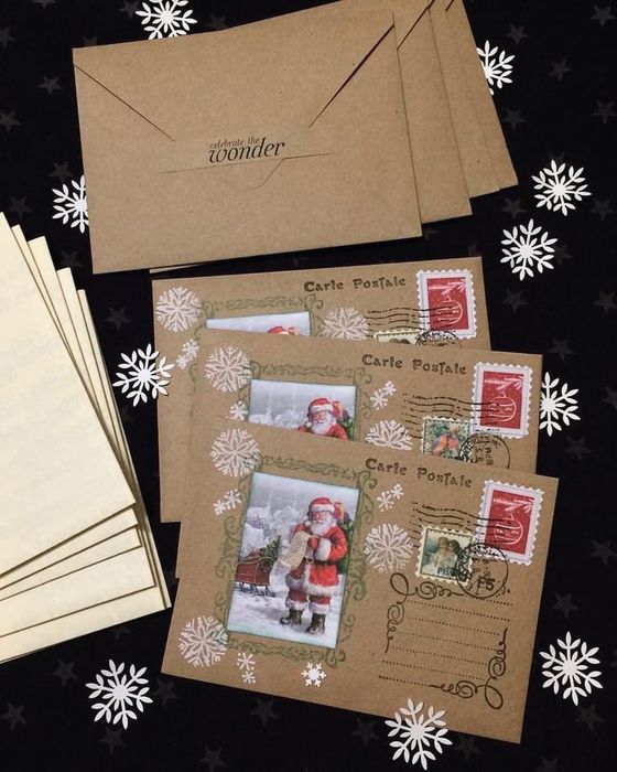 Новорічні листи від Миколая, Різдвяні листівки