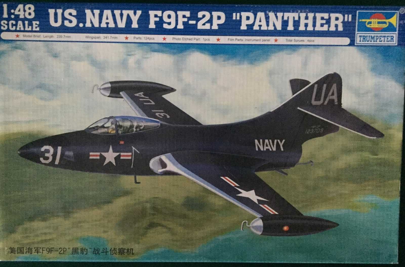 Модель самолета TRUMPETER F9F-2P PANTHER 1/48