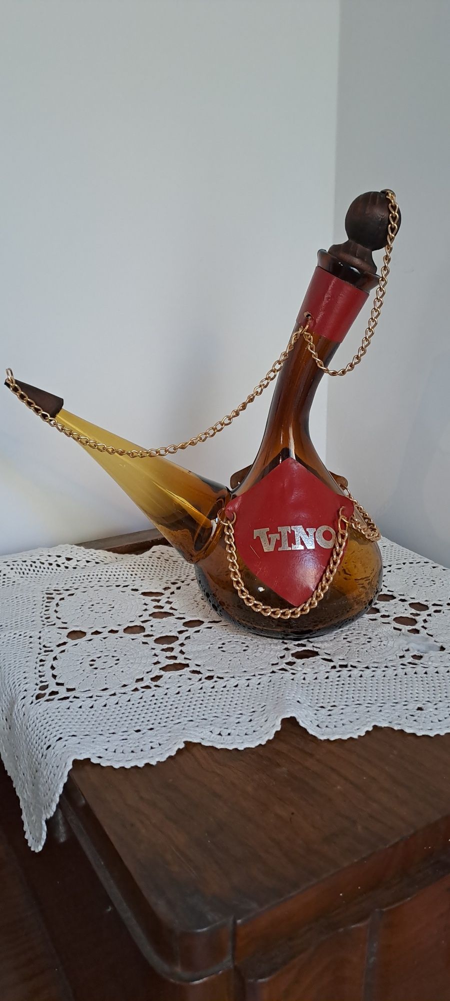 Garrafa decanter antiga murano ambar