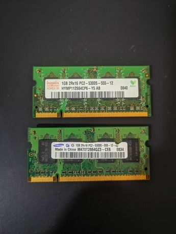 Memória portatil 1GB 2Rx16 PC2-5300s-555-12 DDR2
