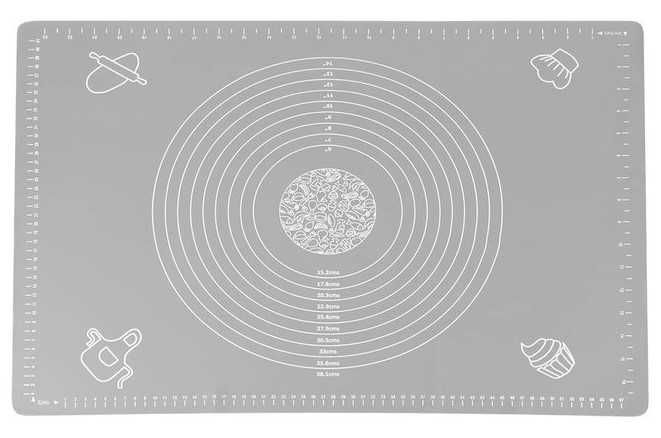 Stolnica Silikonowa z Miarami Podkładka Kuchenna Mata 64 x 45 cm