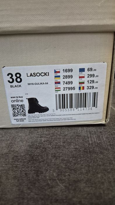 Buty trapery Lasocki skóra roz. 38