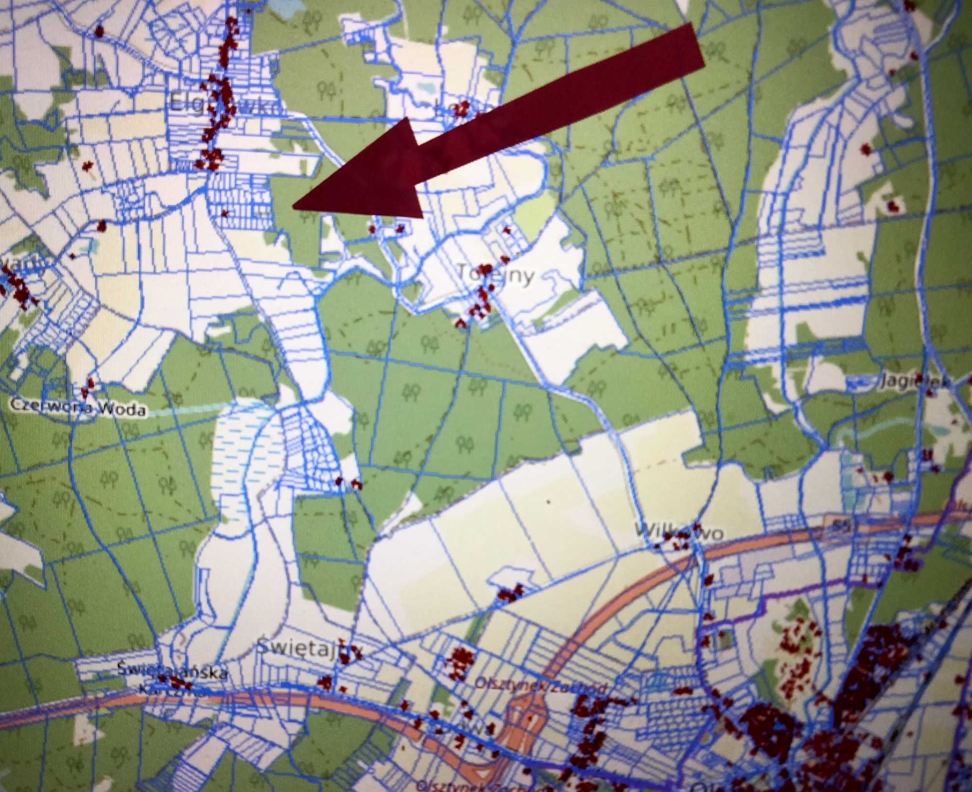 Działka Gmina Olsztynek -  5000 m2 pod zabudowę Zagrodową+MPZP+Media