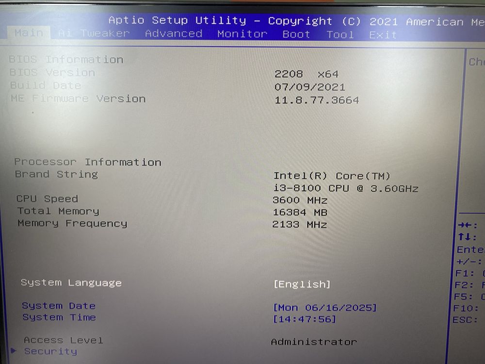 ПК Intel Core i3-8100 ,DDR4-16Gb 240GB SSD 1TbHDD