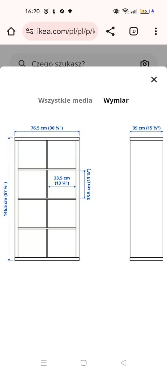 Kallax nowy biały regał ikea