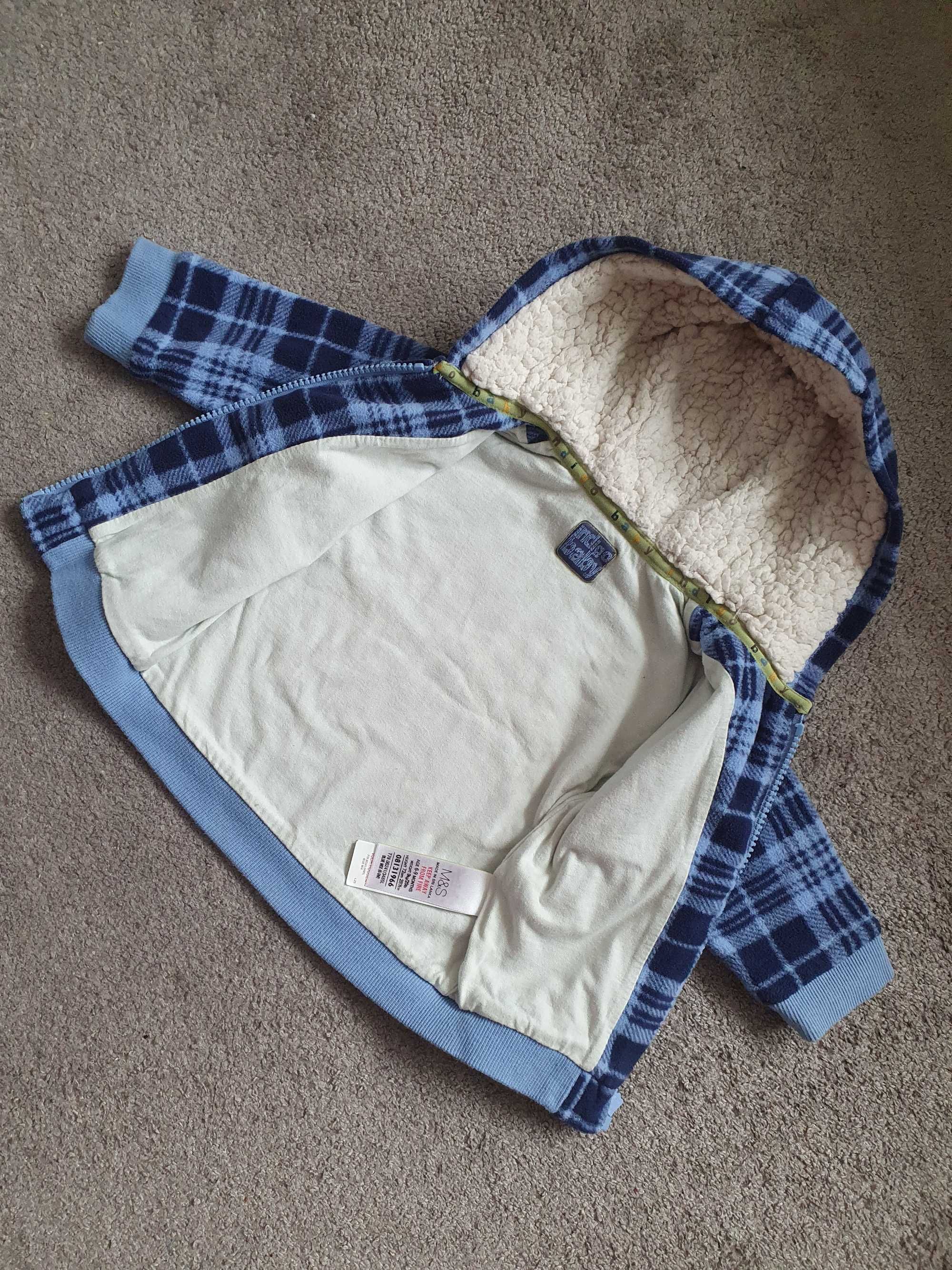 Ciepła bluza niemowlęca Marks & Spencer r. 68-74