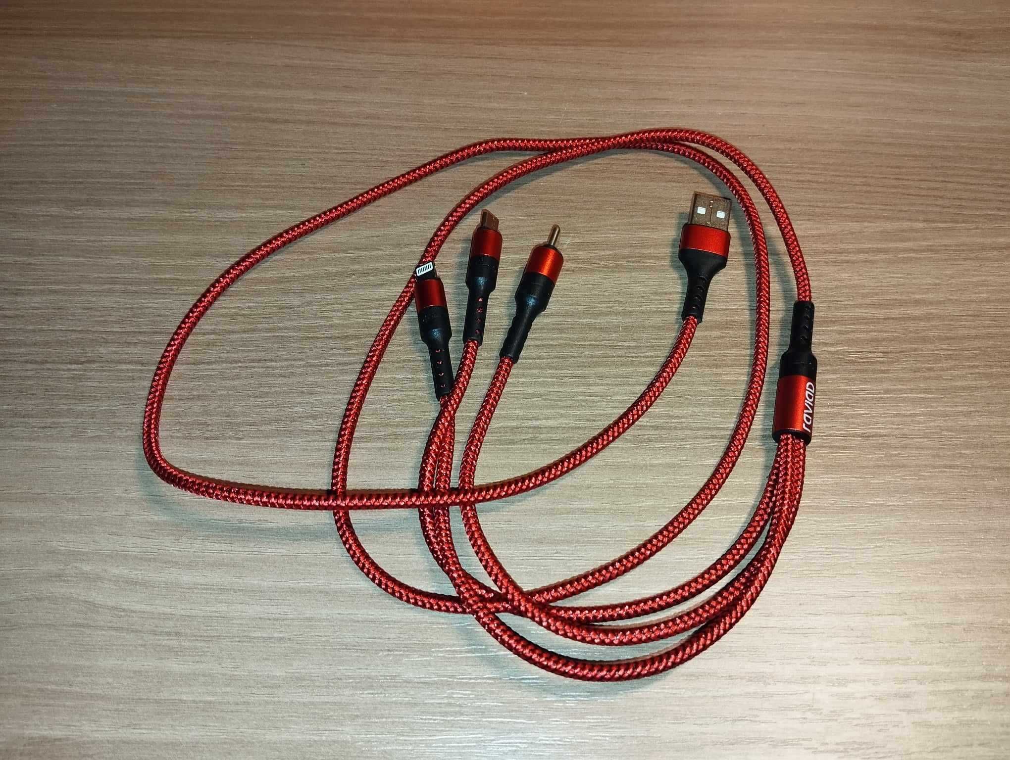 Kabel RAVIAD Multi 3 w 1 - USB-C / Micro-USB / Lightning