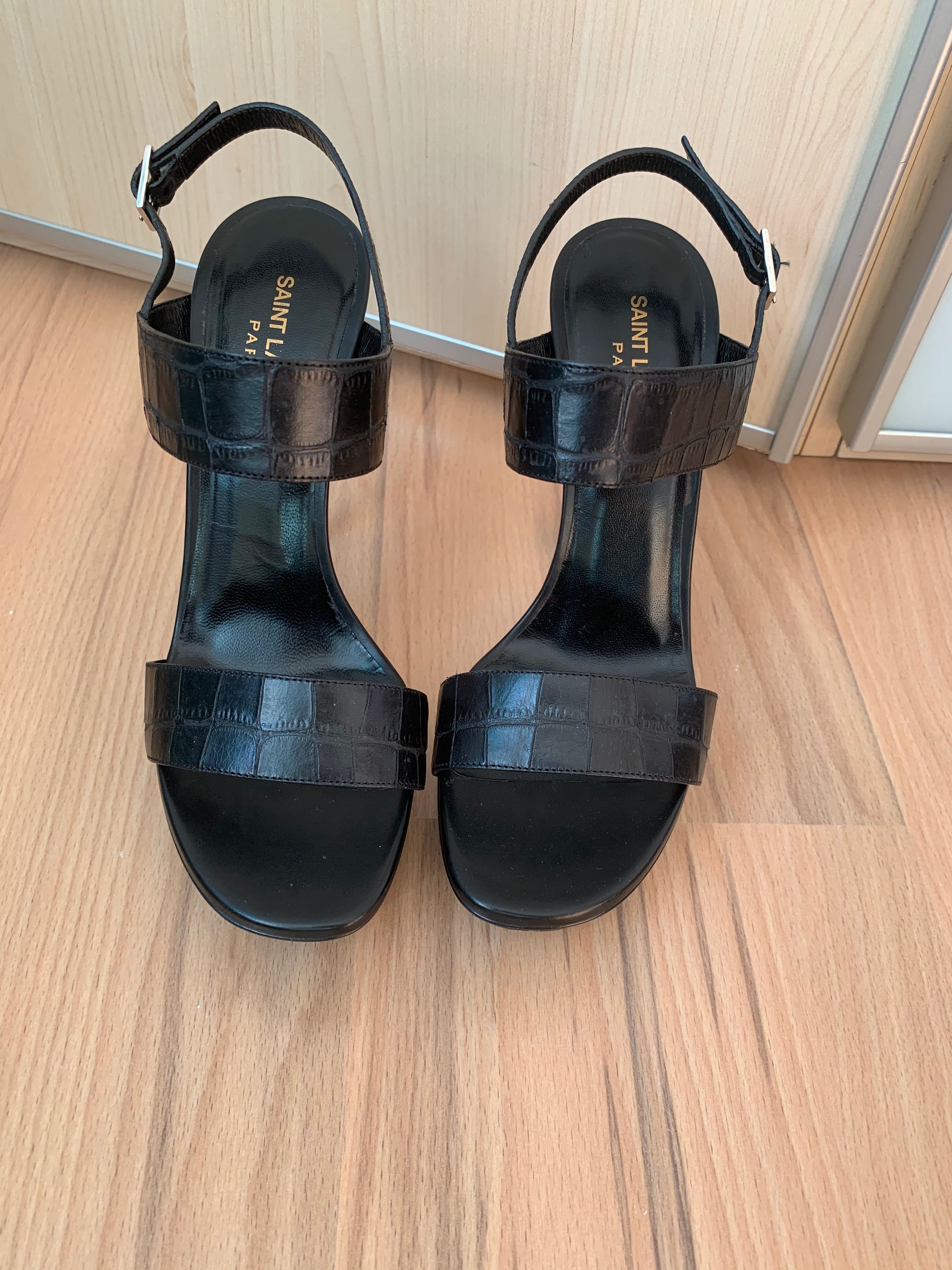 Saint Laurent szpilki bianca ysl sandały Tribute