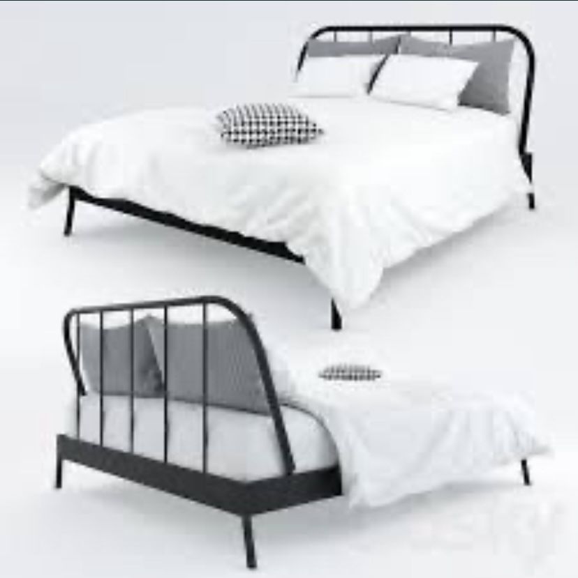 Cama de Casal Ikea Cinzento