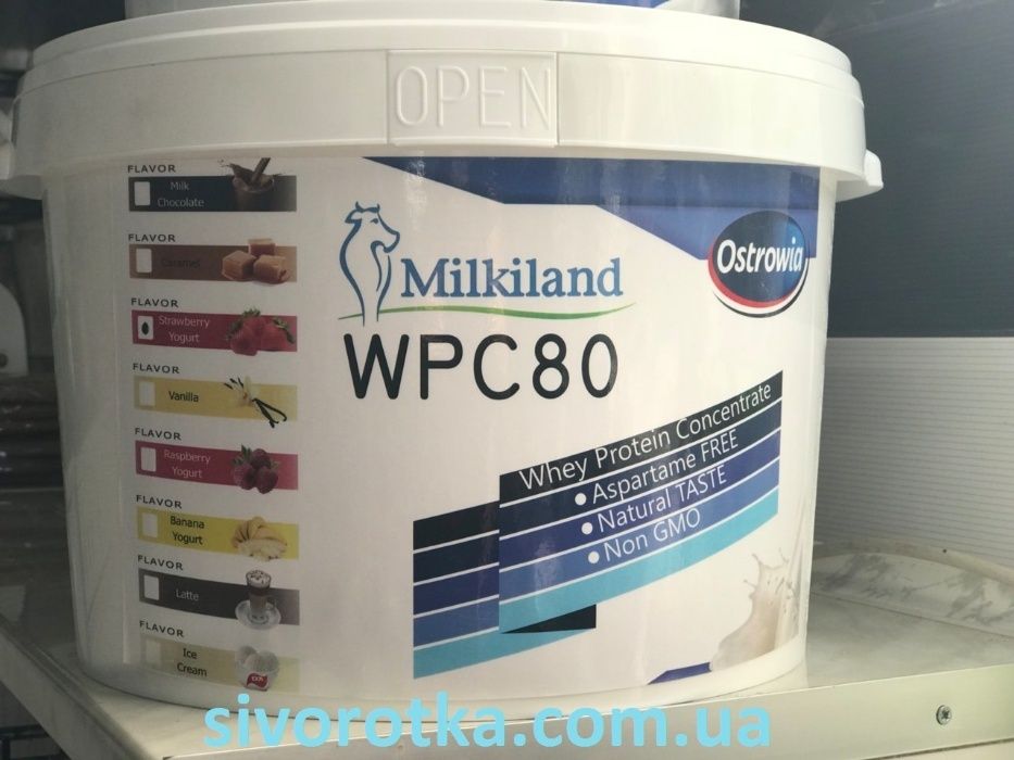 Протеин WPC 80 Milkiland Ostrowia 2 kg./4.5/7.5 kg.(9 Вкусов)