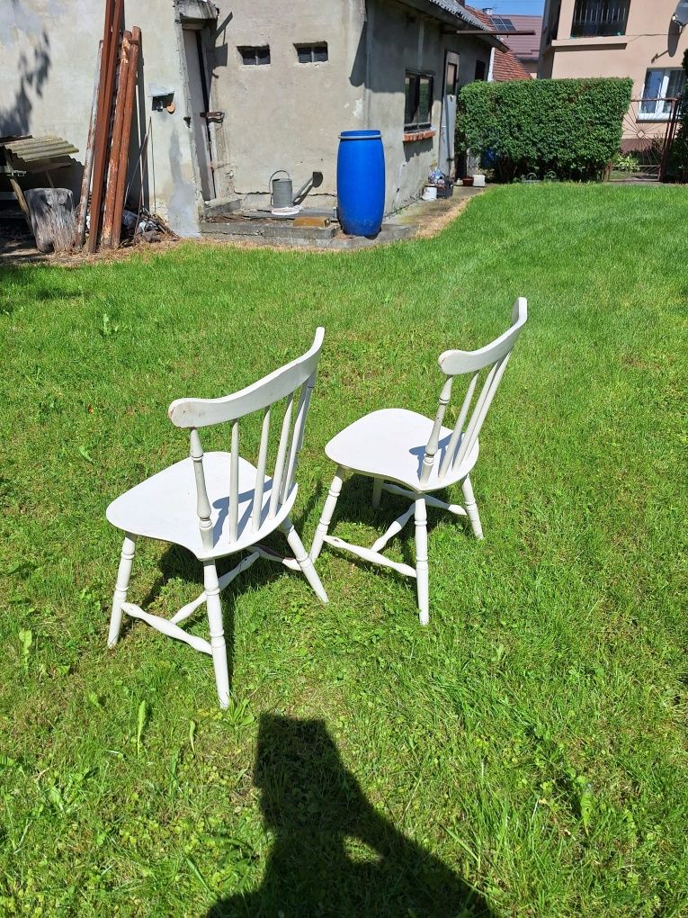 Vintage retro dwa krzesła plus jedno gratis