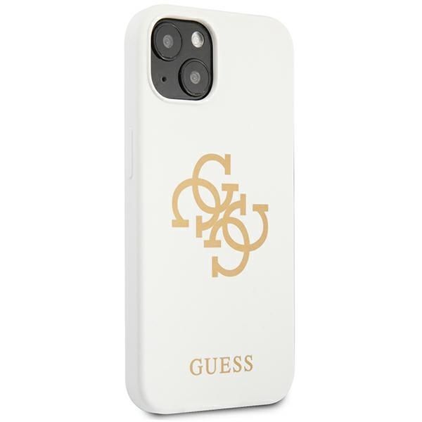 Guess Etui Silicone 4G Logo do iPhone 13 Mini - Biały