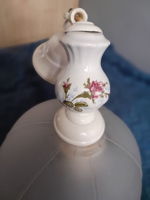 Stara lampa ceramiczna PRL