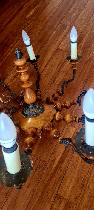 Lampa wisząca vintage prl 10 ramienna/ żyrandol