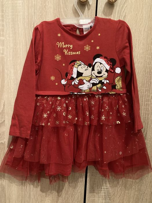 Sukienka z motywem świątecznym bożonarodzeniowym rozmiar 98