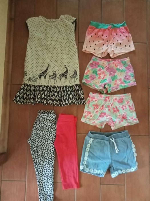 Jak nowe 110 116 Smyk H&M spodenki dla dziewczynki legginsy  zestaw