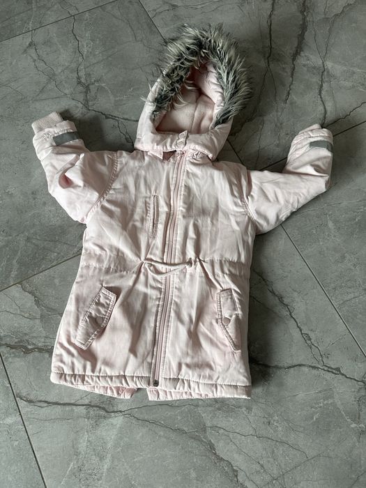 Рожева курточка парка lupilu для дівчинки зима осінь на 3-4 роки