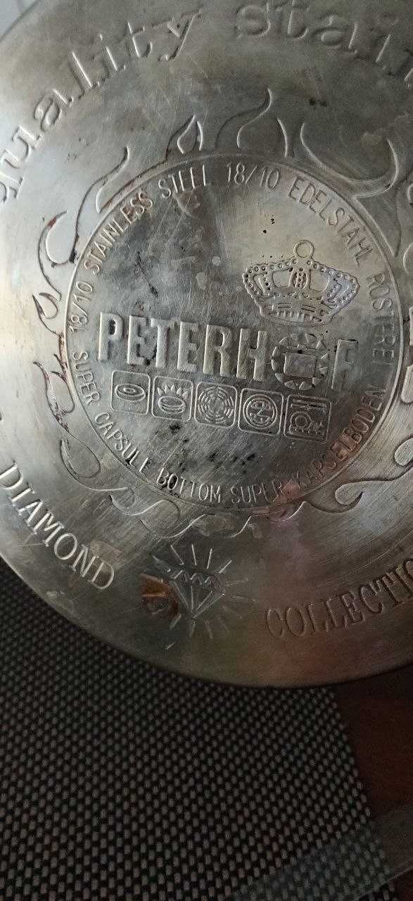 Сковорода нержавейка Peterhof, двойное дно, качественная, удобная!