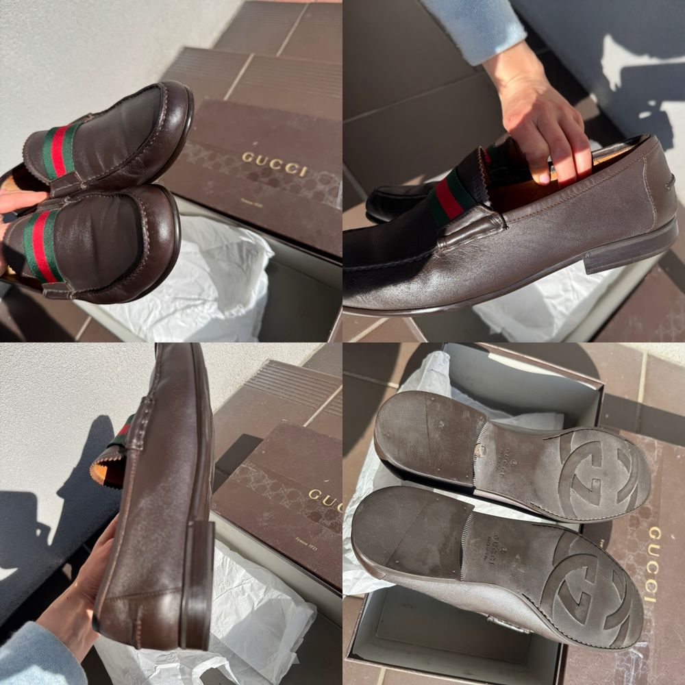 Gucci туфлі лоффери лофери оригінал  кожа шкіра 43 розмір
