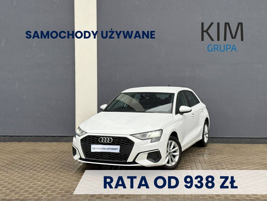 Audi A3 Sportback FV VAT Serwis ASO Bezwypadkowy Czujniki parkowania Gwarancja