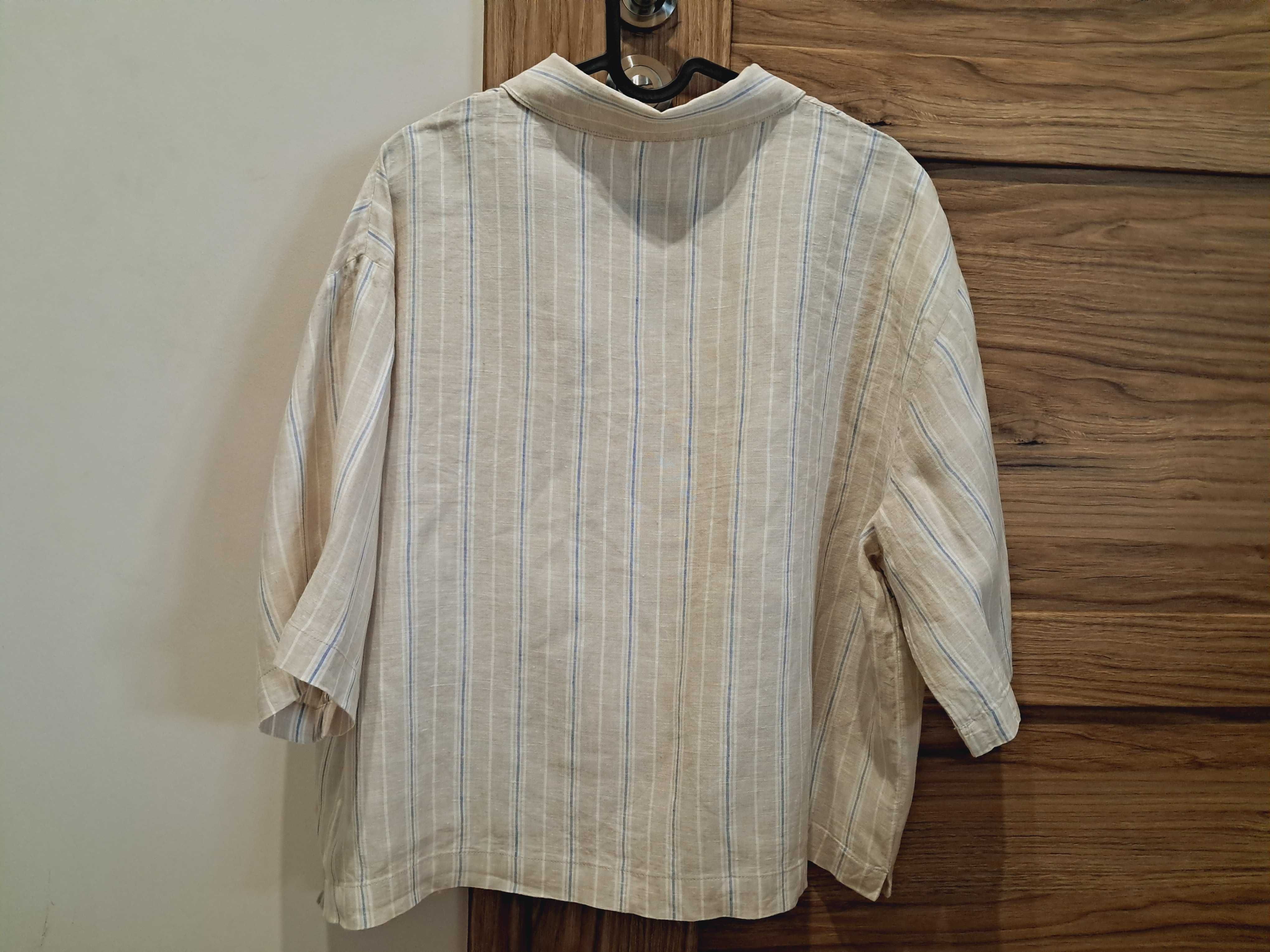 Koszula damska lniana 100% len, Cubus, bdb, oversize r. XL