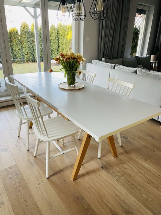 Stół Minko Basic rozkladany, bialy