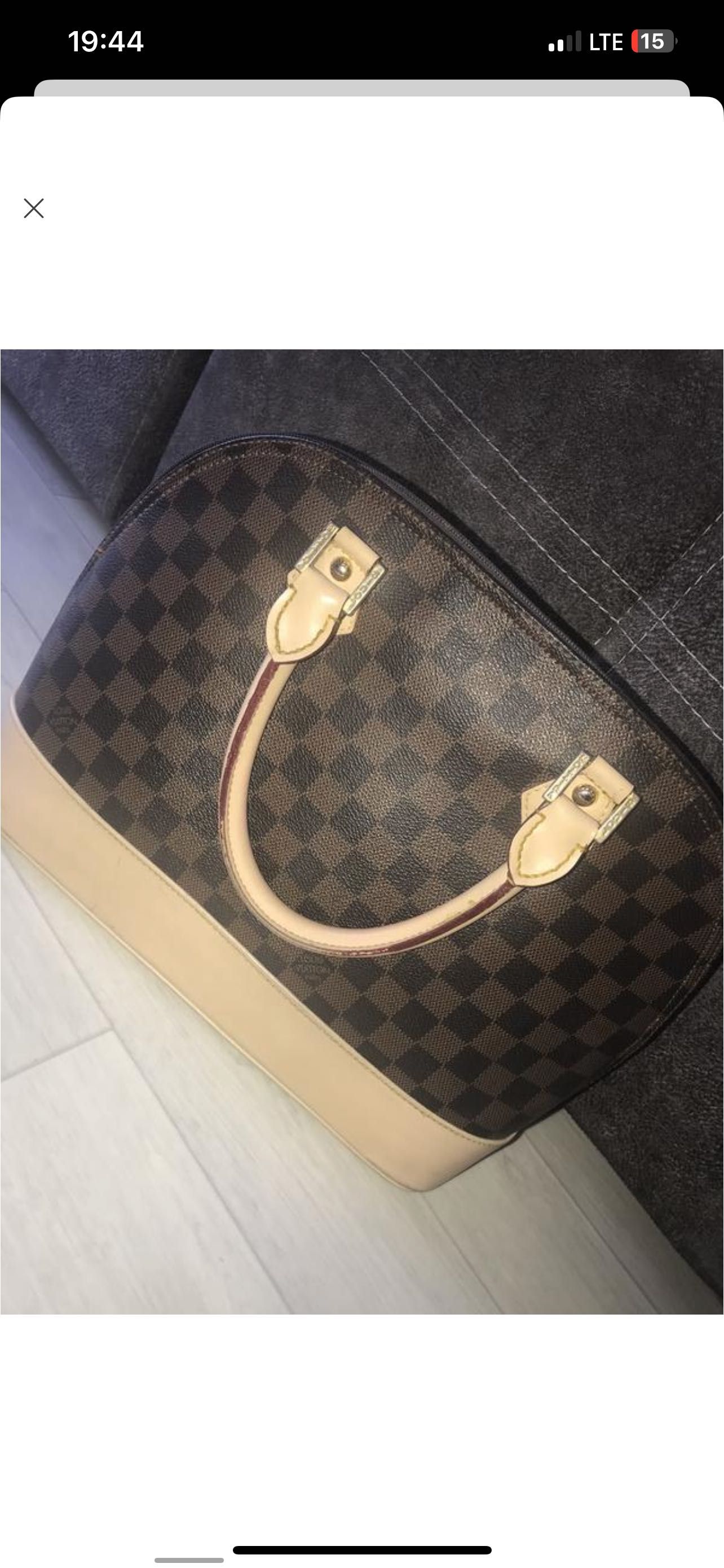 Louis vuitton alma pm damier ebene шикарна сумка