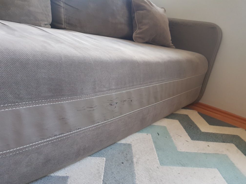 Kanapa sofa z funkcją spania szara