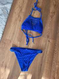 Strój kąpielowy bikini komplet niebieski chabrowy