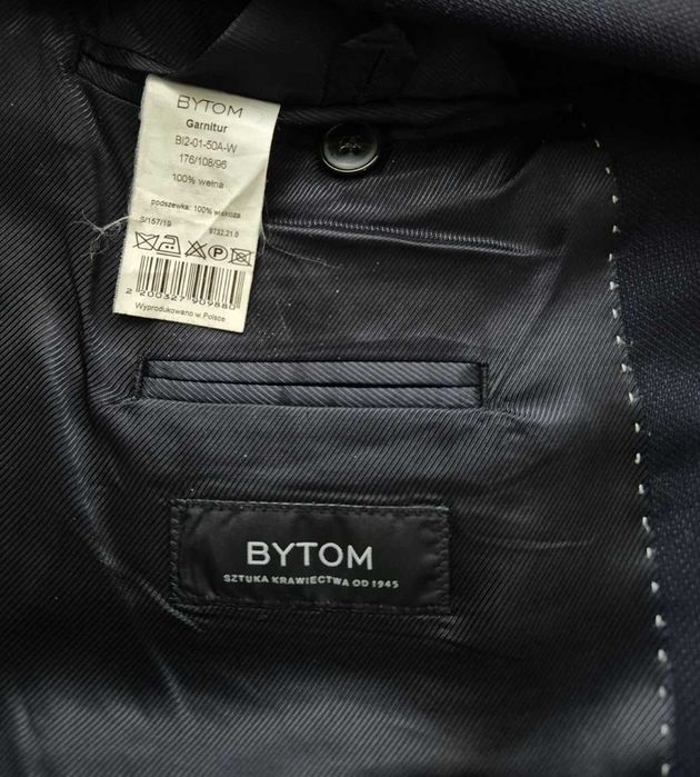 Elegancka marynarka Bytom, 100% wełna włoska, rozmiar 176/108/96