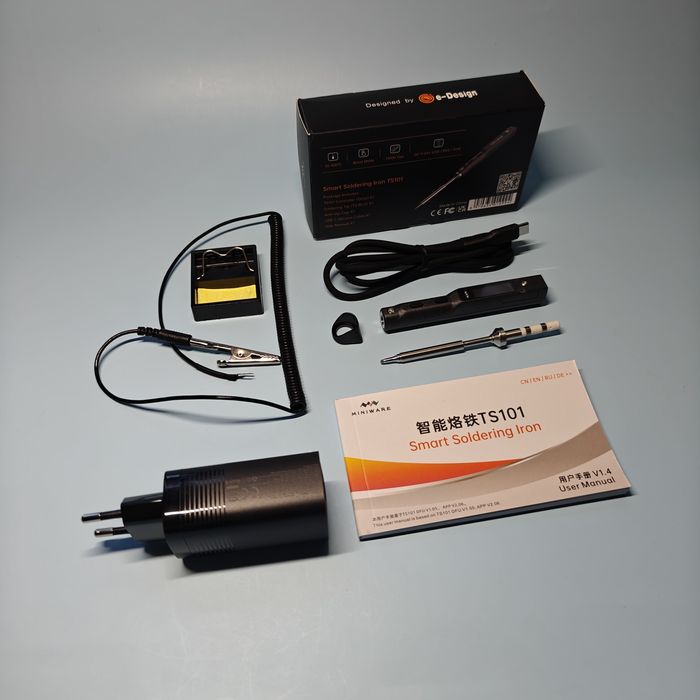 Смарт паяльник MiniWare TS 101 (BC2) блок живлення Gan 65W PD