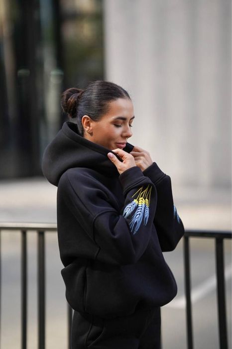 Стильний костюм з подвійним капюшоном  та обʼємним худі