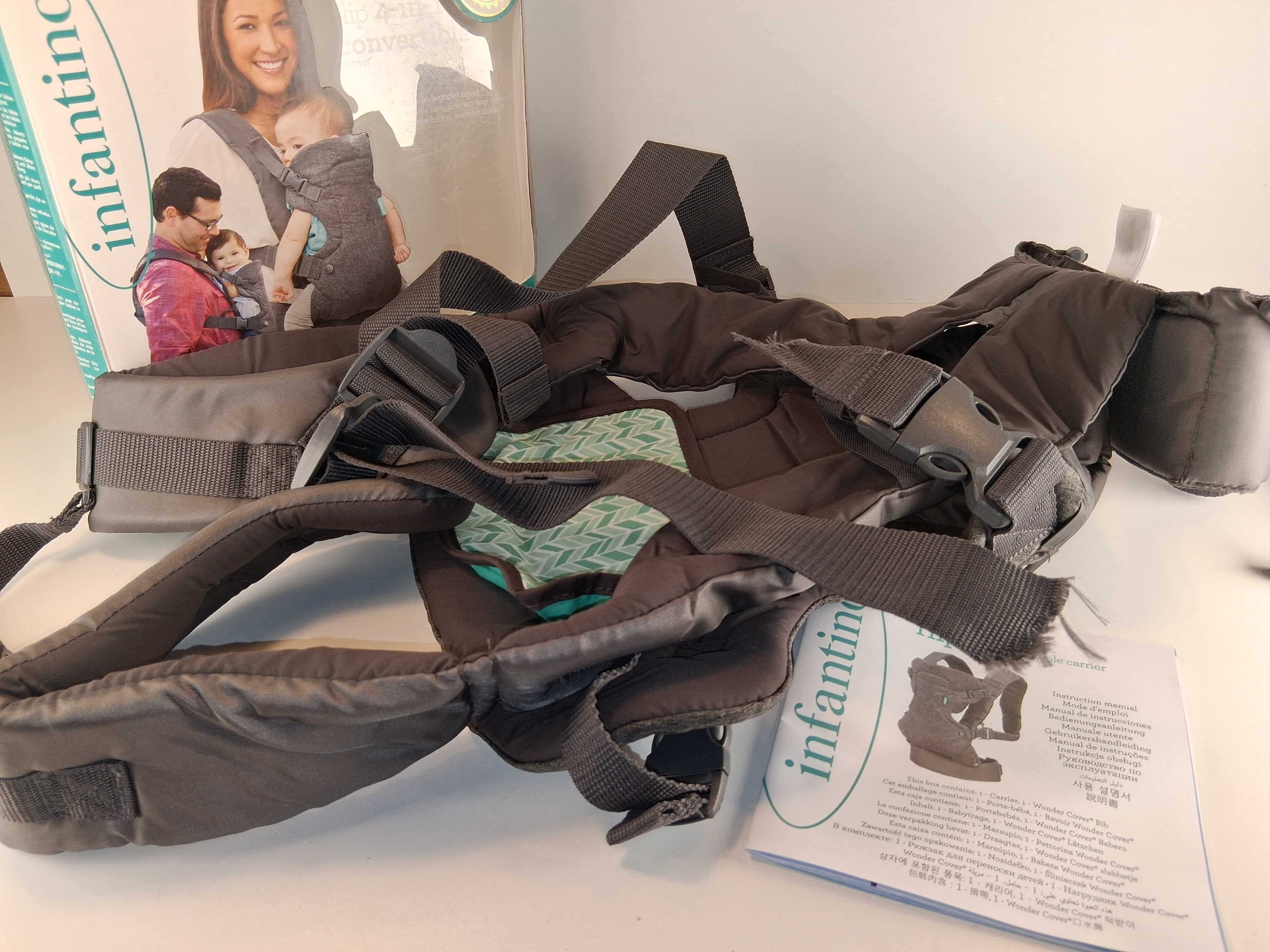 G074 Nosidełko Ergonomiczne Infantino Flip 4w1 Regulowane z Zagłówkiem