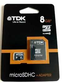 Karta pamięci TDK micro SDHC 8gb + adapter