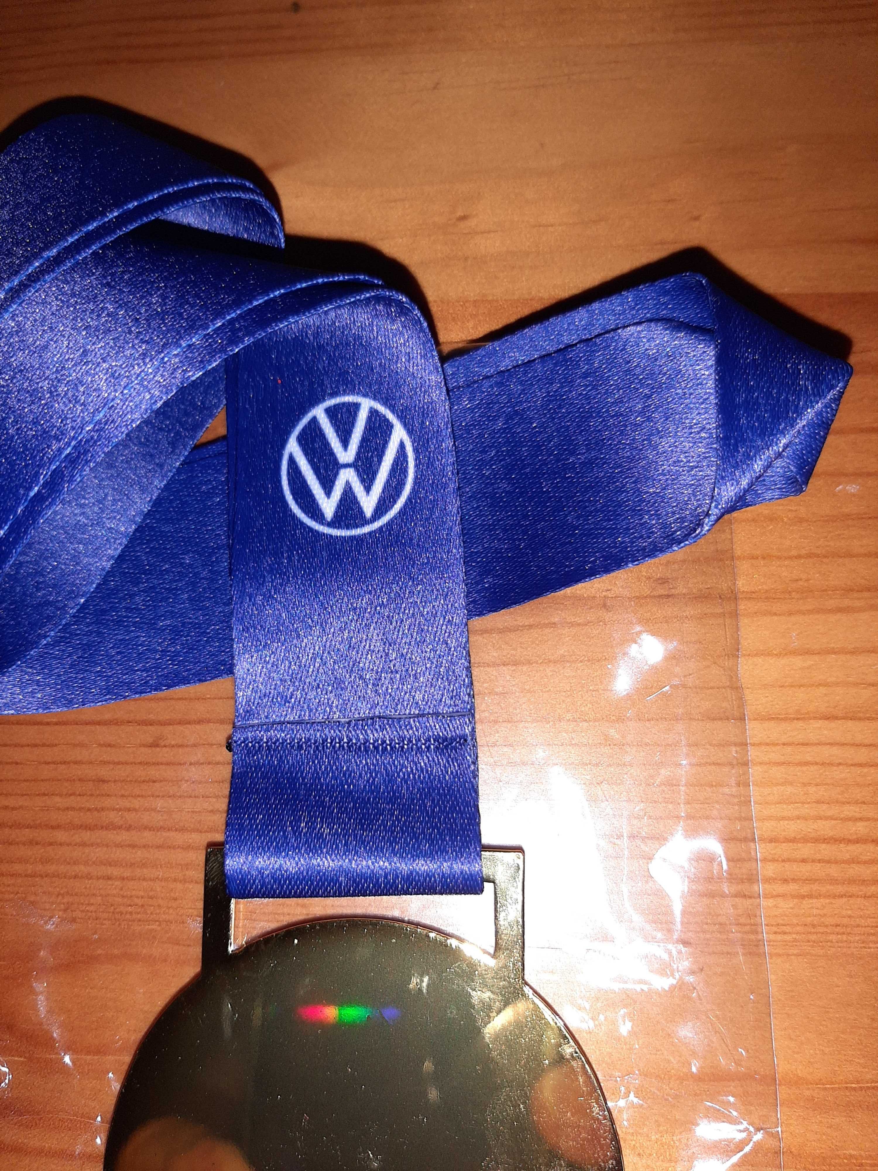 Medalha VW  Volkswagen RUN em Dourado