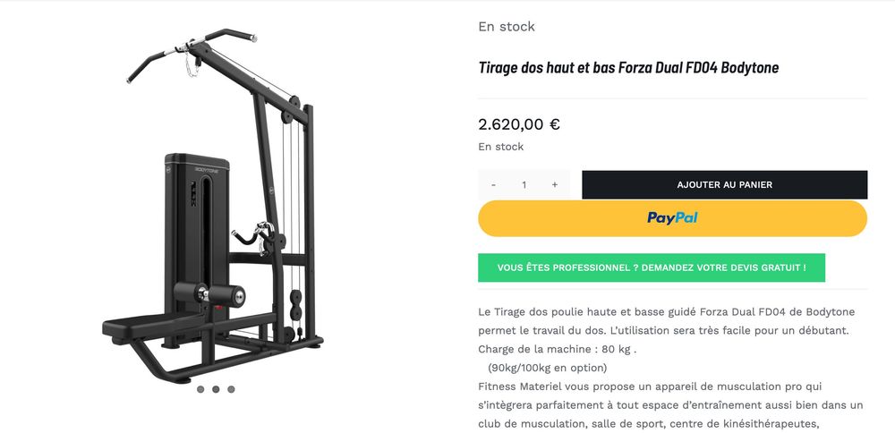 Wyciąg górny i dolny **Forza Dual FD04 Bodytone**.