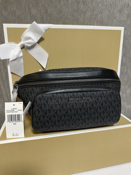 Чоловіча сумка-бананка Michael Kors Cooper Logo Black