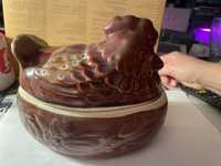 swiateczna kurka ceramiczna na potrawy