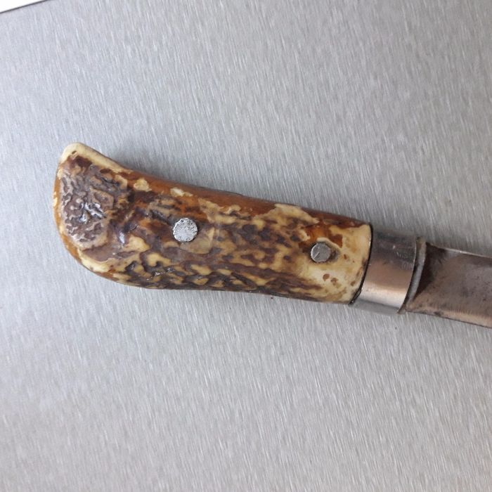 Nóż stary myśliwski z rogu