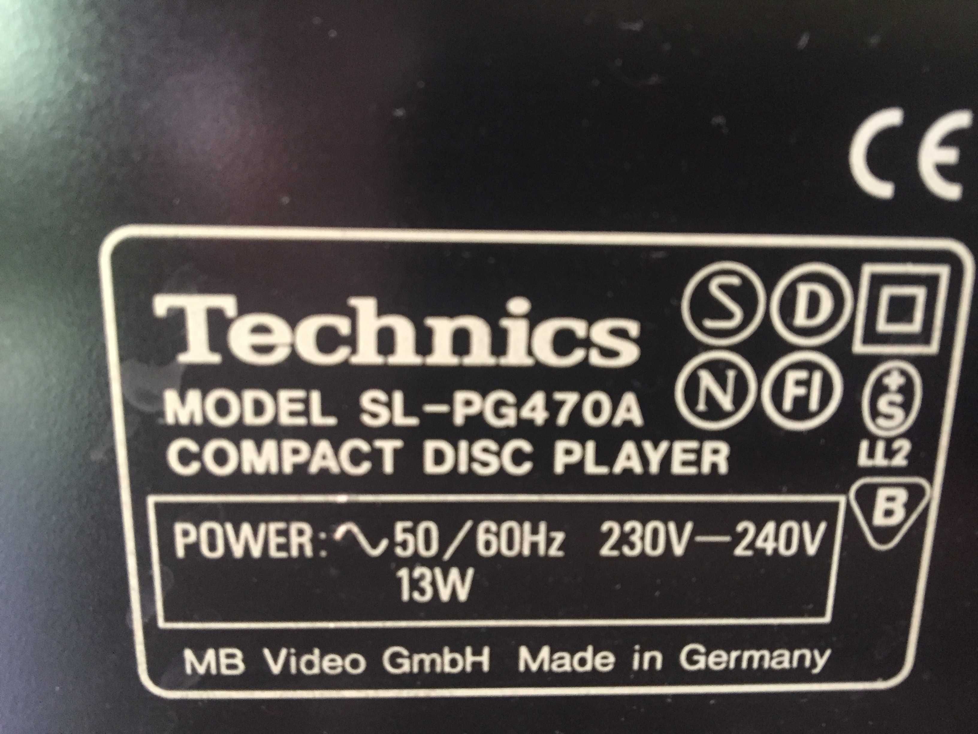 Technics SL-PG 470 CD player