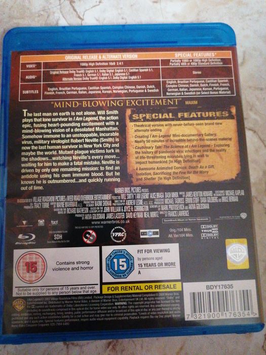Eu sou a lenda Blu-ray