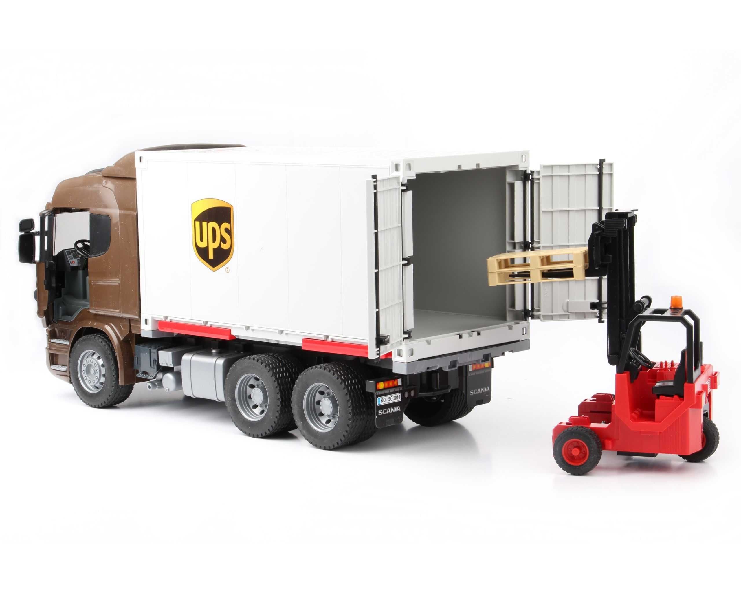 Scania R UPS z wózkiem widłowym - BRUDER 03581