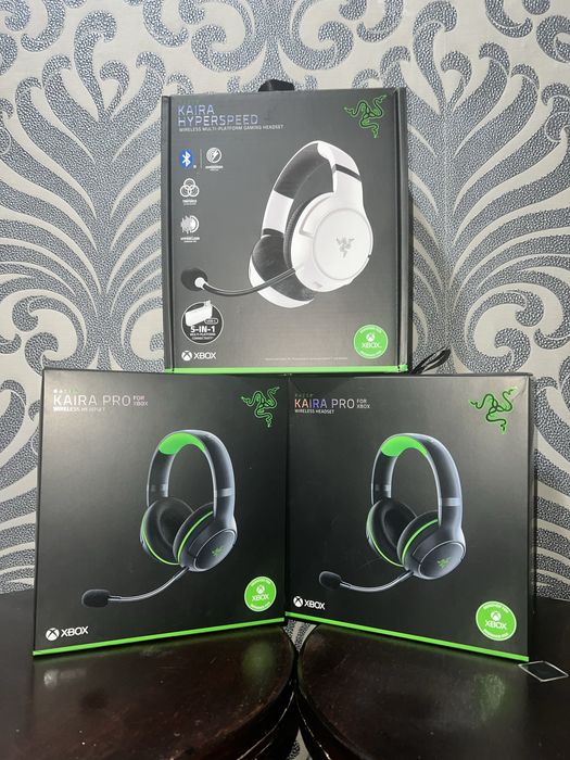 Навушники Razer Kaira Pro Xbox black та Kaira Hyper Speed Xbox white