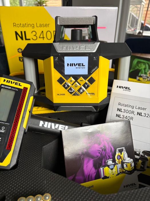 Niwelator laserowy NIVEL SYSTEM NL 340 R Digital Statyw Łata Nowy FV