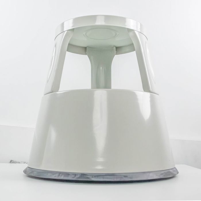 Taboret na kółkach „stopa słonia” szary 43 x44,5x44,5 cm